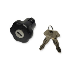 Tankdop zwart 25mm met slot