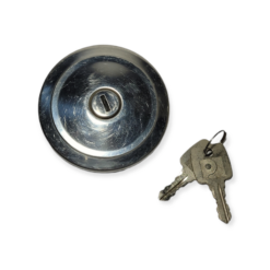 Tankdop Brevete chrome met slot 40mm