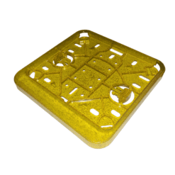 Kentekenplaathouder Geel/Glitter vierkant